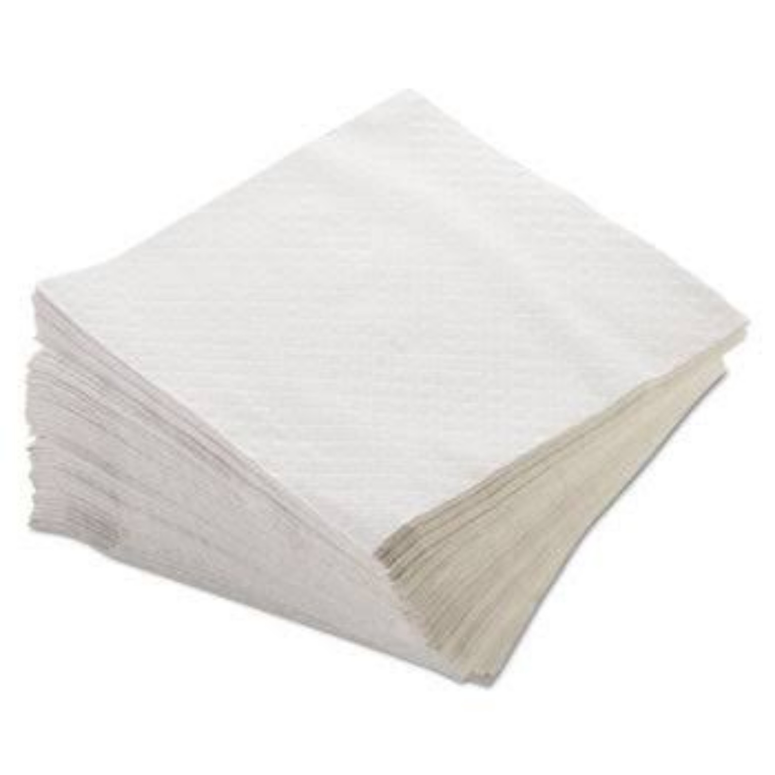 Stack of white paper napkins