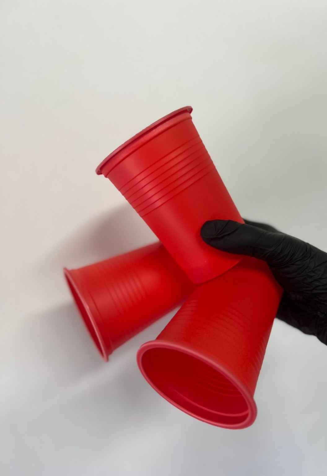 Red disposable party cups