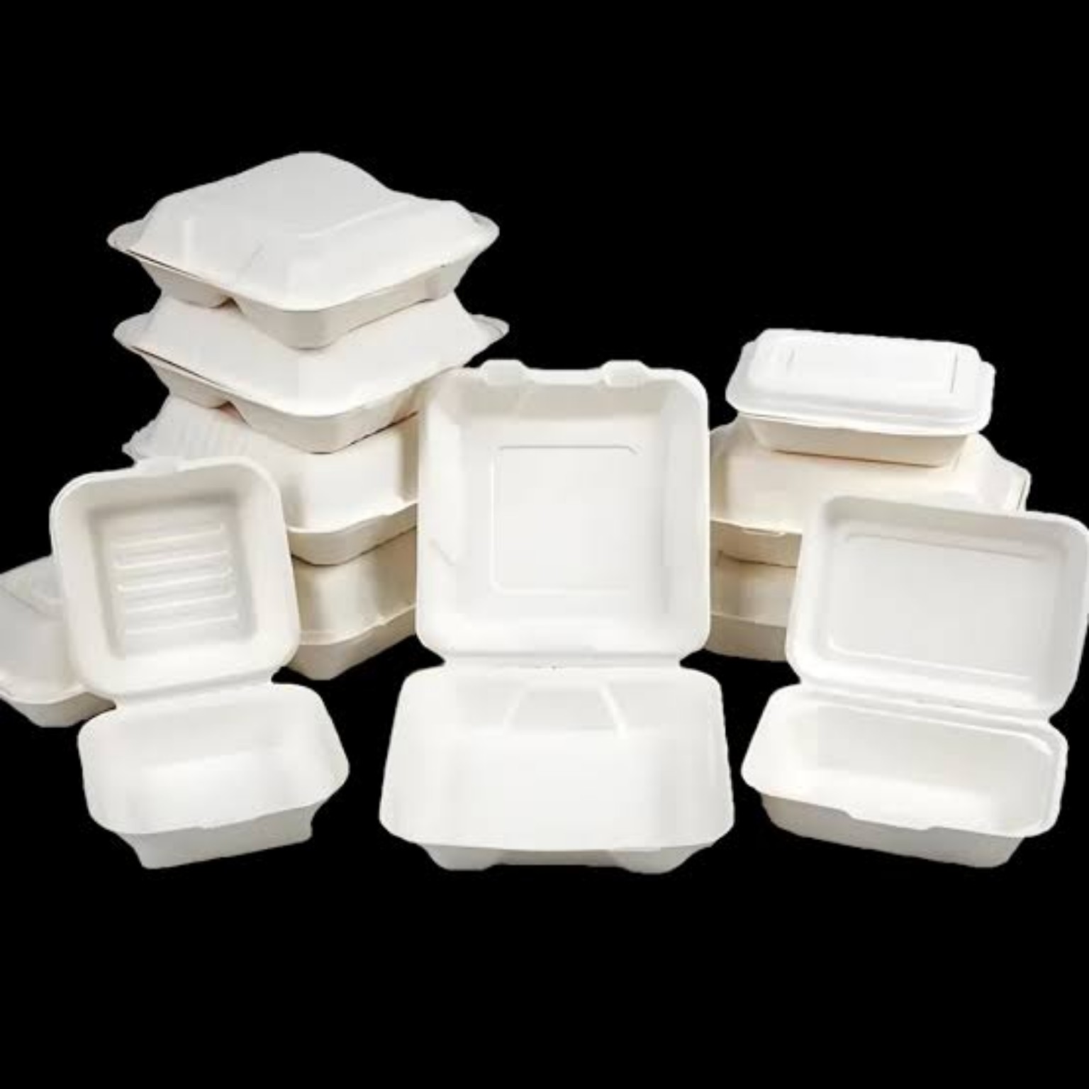 Assorted takeaway food containers